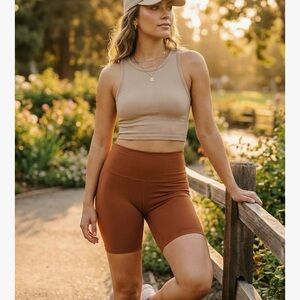 Conceited High Waisted Ultra Soft Leggings for Women copper color size XL